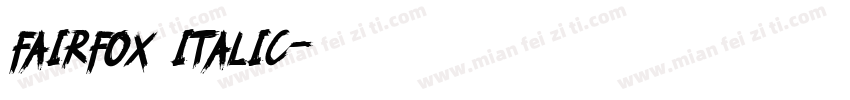 fairfox italic字体转换